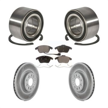 Front Wheel Bearing Coated Disc Brake Rotors And Pads Kit For Volkswagen Jetta KBB-101278
