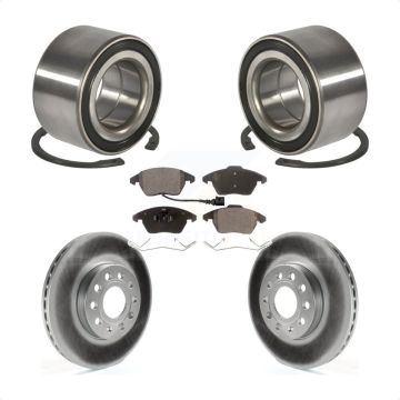 Front Wheel Bearing Coated Disc Brake Rotors And Pads Kit For Volkswagen Jetta KBB-101279