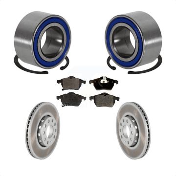 Front Wheel Bearing Coated Disc Brake Rotors And Pads Kit For Volkswagen Passat Audi A4 KBB-101288