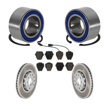 Front Wheel Bearing Coated Disc Brake Rotors And Pads Kit For 2002 Volkswagen Passat 1.8L KBB-101290