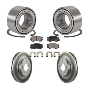 Front Wheel Bearing Coated Brake Rotor And Pad Kit For Hyundai Sonata Tucson Kia Sportage KBB-101302