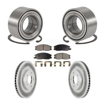 Front Wheel Bearing Coated Disc Brake Rotors And Pads Kit For Hyundai Santa Fe KBB-101304