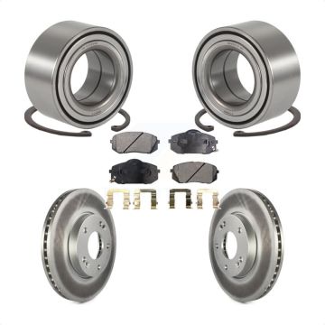 Front Wheel Bearing Coated Disc Brake Rotors And Pads Kit For 2007-2009 Kia Rondo KBB-101312