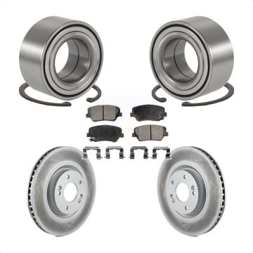 Front Wheel Bearing Coated Disc Brake Rotors And Pads Kit For 2012-2017 Hyundai Azera KBB-101315