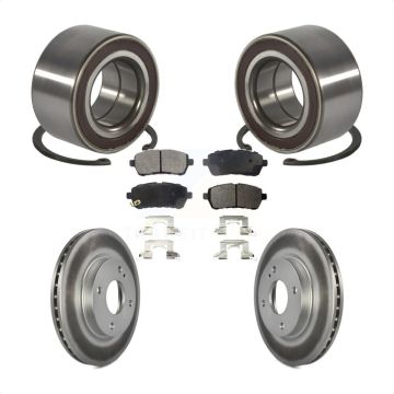 Front Wheel Bearing Coated Disc Brake Rotors And Semi-Metallic Pads Kit For Ford Fiesta KBB-101335