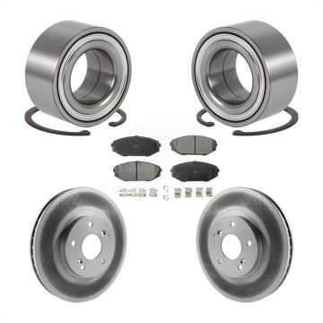 Front Wheel Bearing Coated Disc Brake Rotors And Pads Kit For 1999-2004 Honda Odyssey KBB-101339