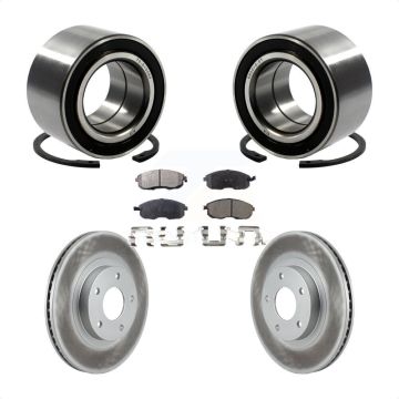 Front Wheel Bearing Coated Disc Brake Rotor Pad Kit For Nissan Altima Maxima INFINITI I35 KBB-101340