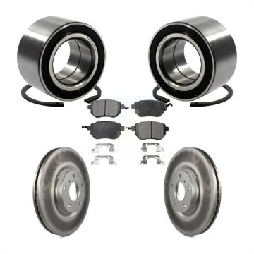 Front Wheel Bearing Coated Disc Brake Rotors And Pads Kit For Nissan Altima Maxima KBB-101342