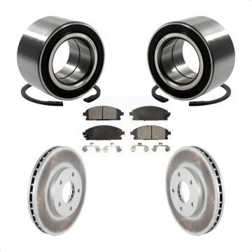 Front Wheel Bearing Coated Disc Brake Rotors And Pads Kit For 2005-2006 Nissan X-Trail KBB-101343