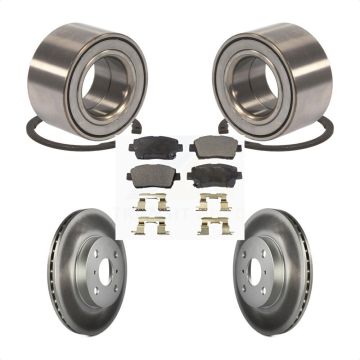 Front Wheel Bearing Coated Disc Brake Rotors And Pads Kit For 2001-2005 Toyota Echo KBB-101347