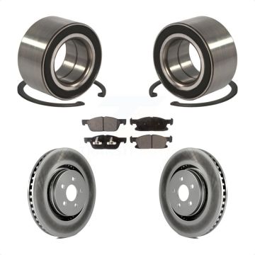 Front Wheel Bearing Coated Disc Brake Rotors And Semi-Metallic Pads Kit For Ford Edge KBB-101352