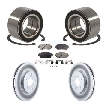 Front Wheel Bearing Coated Disc Brake Rotor Pad Kit For Toyota Sienna Camry Solara Avalon KBB-101356