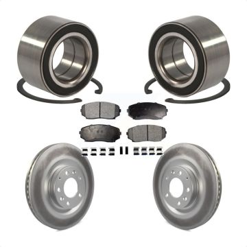 Front Wheel Bearing Coated Disc Brake Rotors And Pads Kit For 2007-2015 Mazda CX-9 KBB-101364