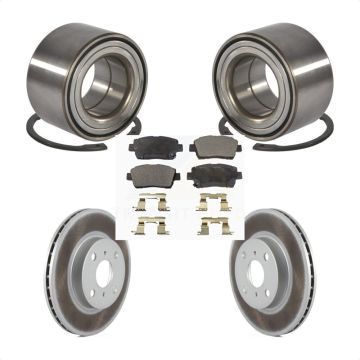 Front Wheel Bearing Coated Disc Brake Rotors And Pads Kit For 2001-2003 Toyota Prius KBB-101366
