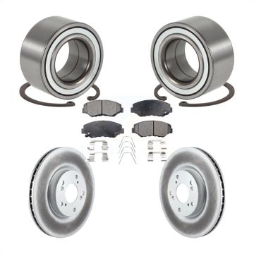 Front Wheel Bearing Coated Disc Brake Rotors And Pads Kit For 2005-2006 Honda CR-V KBB-101383