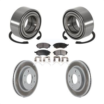 Front Wheel Bearing Coated Brake Rotor And Pad Kit For Hyundai Sonata Kia Optima Magentis KBB-101385