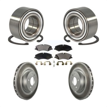 Front Wheel Bearing Coated Disc Brake Rotor Pads Kit For Land Rover Range Sport Discovery KBB-101404
