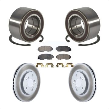 Front Wheel Bearing Coated Disc Brake Rotors And Pads Kit For 2005-2010 Honda Odyssey KBB-101416