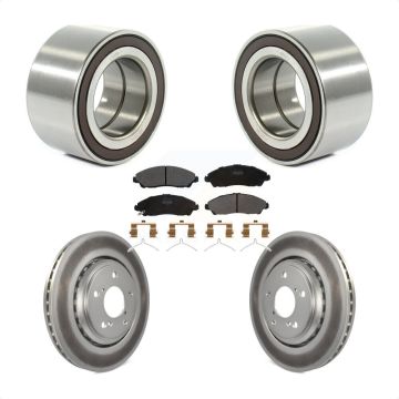 Front Wheel Bearing Coated Disc Brake Rotors And Pads Kit For 2017-2019 Honda Ridgeline KBB-101418