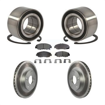 Front Wheel Bearing Coated Disc Brake Rotor And Pad Kit For 2011 Honda Civic GX with 1.8L KBB-101420