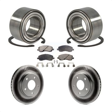 Front Wheel Bearing Coated Disc Brake Rotor & Pad Kit For Mitsubishi Lancer Dodge Caliber KBB-101433