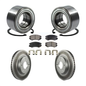 Front Wheel Bearing Coated Disc Brake Rotors And Pads Kit For 2012-2013 Kia Soul KBB-101443