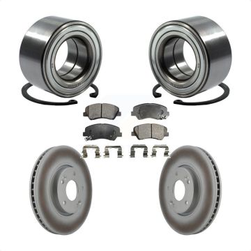 Front Wheel Bearing Coat Brake Rotor Pads Kit For 14 Kia Forte SX With 15" Factory Wheels KBB-101446