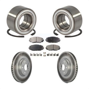 Front Wheel Bearing Coated Disc Brake Rotors And Pads Kit For 2008-2014 Scion xD KBB-101465