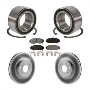 Front Wheel Bearing Coated Disc Brake Rotors And Pads Kit For Honda Accord Acura TSX KBB-101468