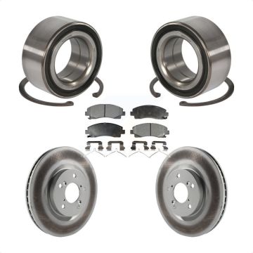 Front Wheel Bearing Coated Disc Brake Rotors And Pads Kit For 2009-2014 Acura TL KBB-101471