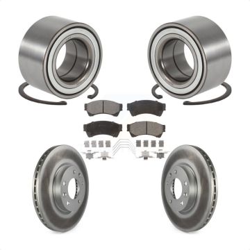 Front Wheel Bearing Coated Disc Brake Rotors And Pads Kit For 2009-2013 Mazda 6 3.7L KBB-101480