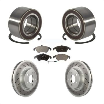 Front Wheel Bearing Coated Brake Rotor Pad Kit For Mercedes-Benz C300 E350 C350 E400 E250 KBB-101490