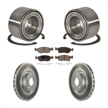 Front Wheel Bearing Coated Disc Brake Rotors And Semi-Metallic Pads Kit For Fiat 500 KBB-101510