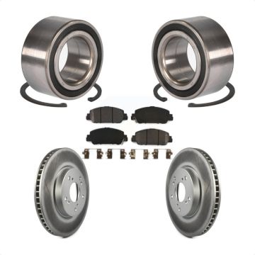 Front Wheel Bearing Coated Disc Brake Rotors And Semi-Metallic Pads Kit For Honda Accord KBB-101523