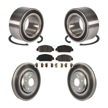 Front Wheel Bearing Coated Disc Brake Rotors And Semi-Metallic Pads Kit For Honda Accord KBB-101526