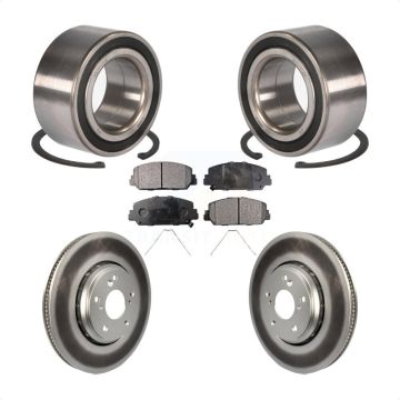 Front Wheel Bearing Coated Disc Brake Rotors And Semi-Metallic Pads Kit For Honda Accord KBB-101527