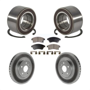 Front Wheel Bearing Coated Disc Brake Rotor And Pads Kit For 2013-2014 Chevrolet Sonic RS KBB-101530