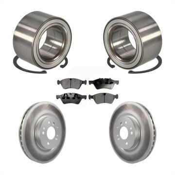 Front Wheel Bearing Coated Brake Rotor & Pad Kit For Mercedes-Benz ML350 ML320 R350 ML500 KBB-101535