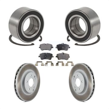 Front Wheel Bearing Coated Brake Rotor Pads Kit For Mercedes-Benz C280 C240 C320 C350 AWD KBB-101542