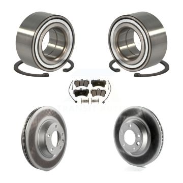 Front Wheel Bearing Coated Brake Rotor And Pad Kit For Audi Q7 Porsche Cayenne Volkswagen KBB-101549