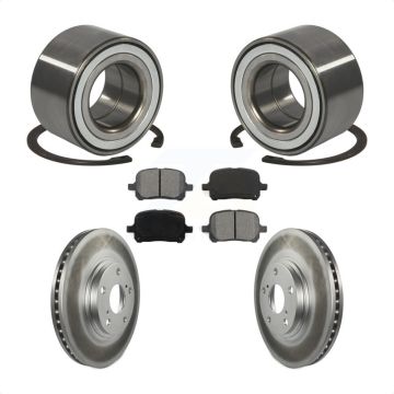 Front Wheel Bearing Coated Disc Brake Rotors And Pads Kit For 1999-2001 Lexus RX300 KBB-101554