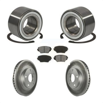 Front Wheel Bearing Coated Disc Brake Rotors And Semi-Metallic Pads Kit For Toyota RAV4 KBB-101556