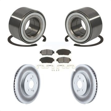 Front Wheel Bearing Coated Disc Brake Rotors And Pads Kit For 2002-2003 Lexus ES300 KBB-101557