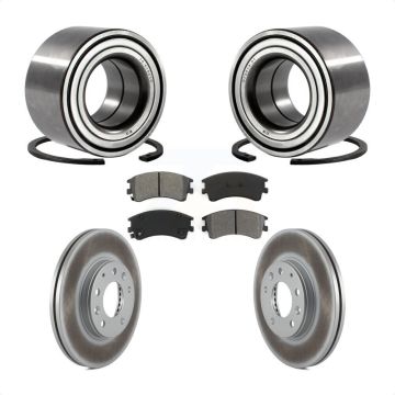 Front Wheel Bearing Coated Disc Brake Rotors And Pads Kit For 2003-2005 Mazda 6 KBB-101566