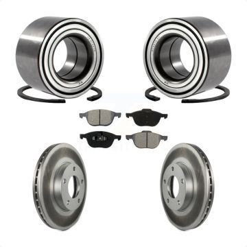 Front Wheel Bearing Coated Disc Brake Rotors And Semi-Metallic Pads Kit For Mazda 3 KBB-101567