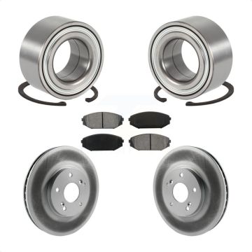 Front Wheel Bearing Coated Disc Brake Rotors And Pads Kit For 2001-2002 Acura MDX KBB-101568