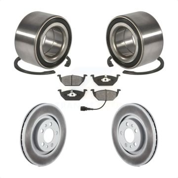 Front Wheel Bearing Coated Disc Brake Rotor Pad Kit For Volkswagen Jetta Beetle Golf City KBB-101576
