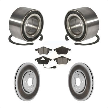 Front Wheel Bearing Coated Disc Brake Rotor And Pads Kit For Volkswagen Jetta Golf Beetle KBB-101577