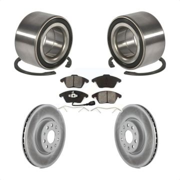 Front Wheel Bearing Coated Disc Brake Rotors And Pads Kit For Volkswagen Jetta KBB-101579
