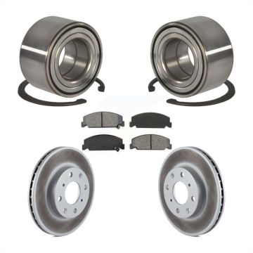 Front Wheel Bearing Coated Disc Brake Rotors And Pads Kit For Honda Civic del Sol KBB-101584